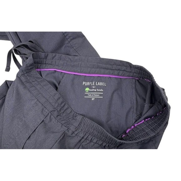 Healing Hands Purple Label Taylor Scrub Pants Pewter Gray Flare Leg Small Tall - Picture 6 of 16